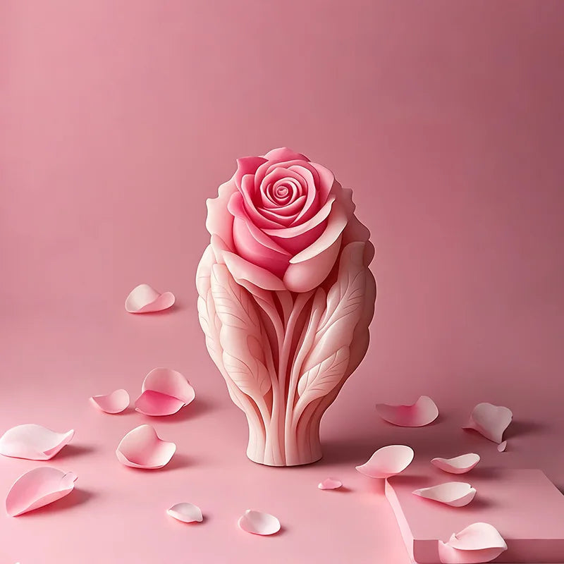 Rose Candle Silicone Mold for Wedding Valentine's Day Flower Aromatherapy Soap Ornament Gypsum Epoxy Resin Mold Home Decor