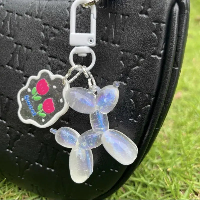 Balloon Dog Luminous Keychain Balloon Dog Glow At Night Pewndant Keyring Accessories Backpack Bags Pendant Kawaii Things Y2K New