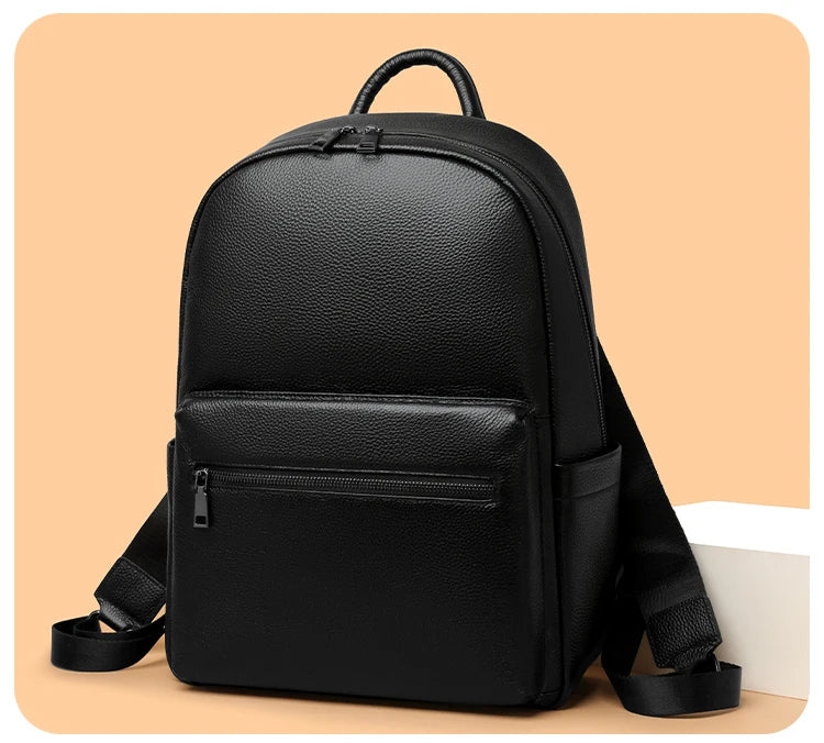 100% Genuine Leather Men Backpacks Natural Skin Leather Students Backpack Yong Boys College Backpack Shoolbag Travel Bags SAC