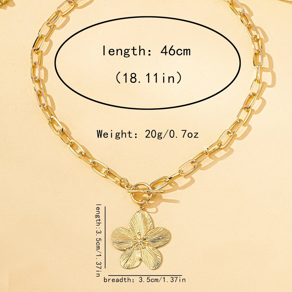 A Fashionable Women's Pendant Necklace, Vintage Simple Wisteria Flower Necklace, Elegant and Versatile Flower Pendant Necklace, No Box