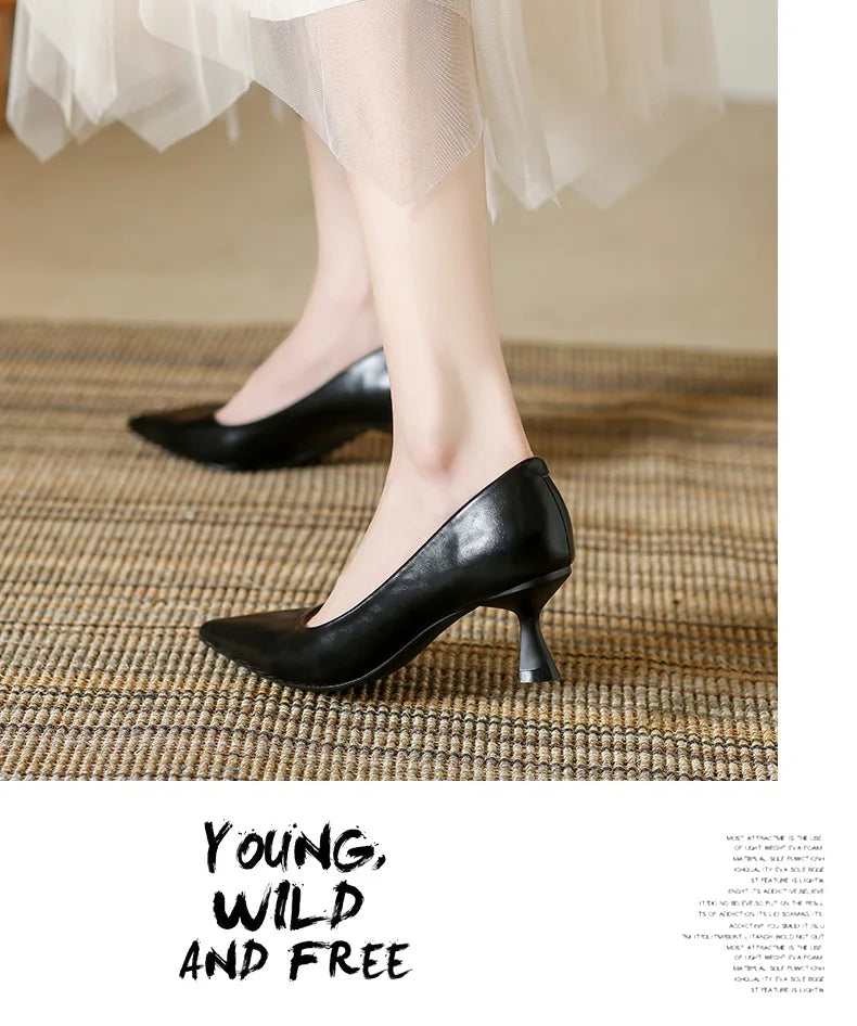 Patent Leather Fashion High Heels New Pointed Toe Pumps Elegant Woman Heeled Shoes Shallow Mouth Candy Colored Sexy Single Shoe
