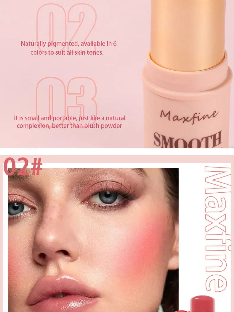 Facial Powder Blusher Stick Cream Shadow Highlight Repair Monochrome Expansion Color Shrink Red Rouge Concealer
