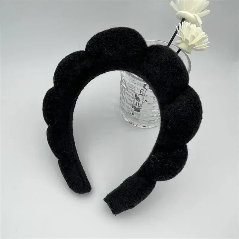 Bath face sponge hair band beauty makeup yoga multi-use solid hair band