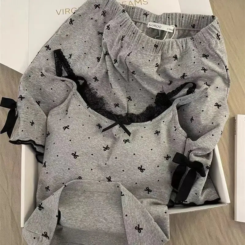 Women's Summer Suit Women's Pajamas Set Trousers Sets Sleepwear Pijama Pajama Woman Shorts Home Clothes Sleep Lounge Underwear