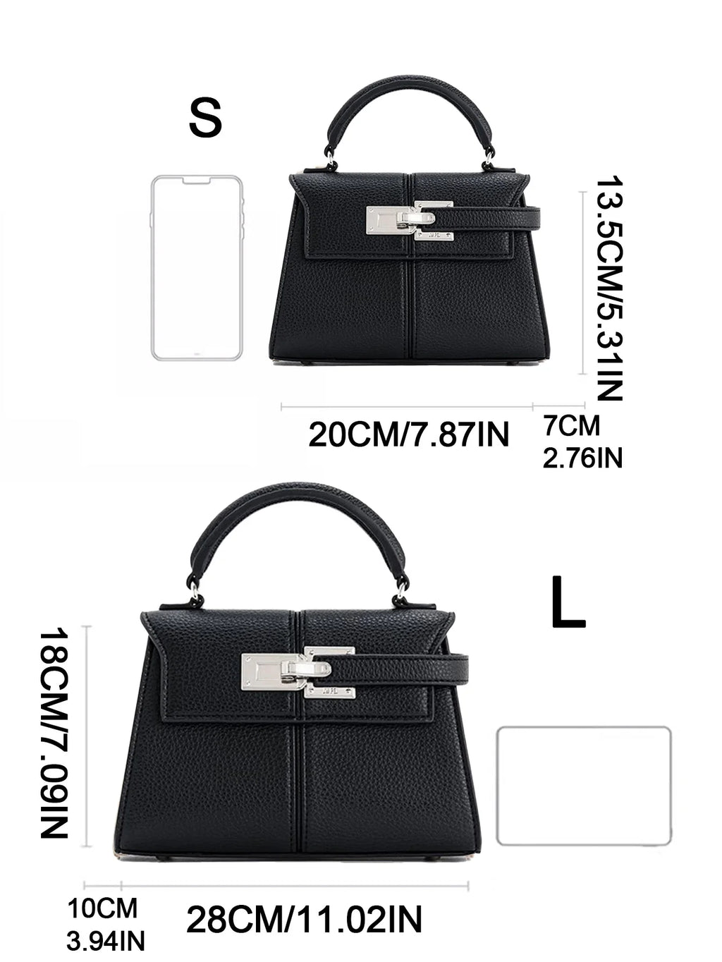 Trapezoidal bag new leather women's bag senior cross-body bag Fashion niche hand bag commuter bag