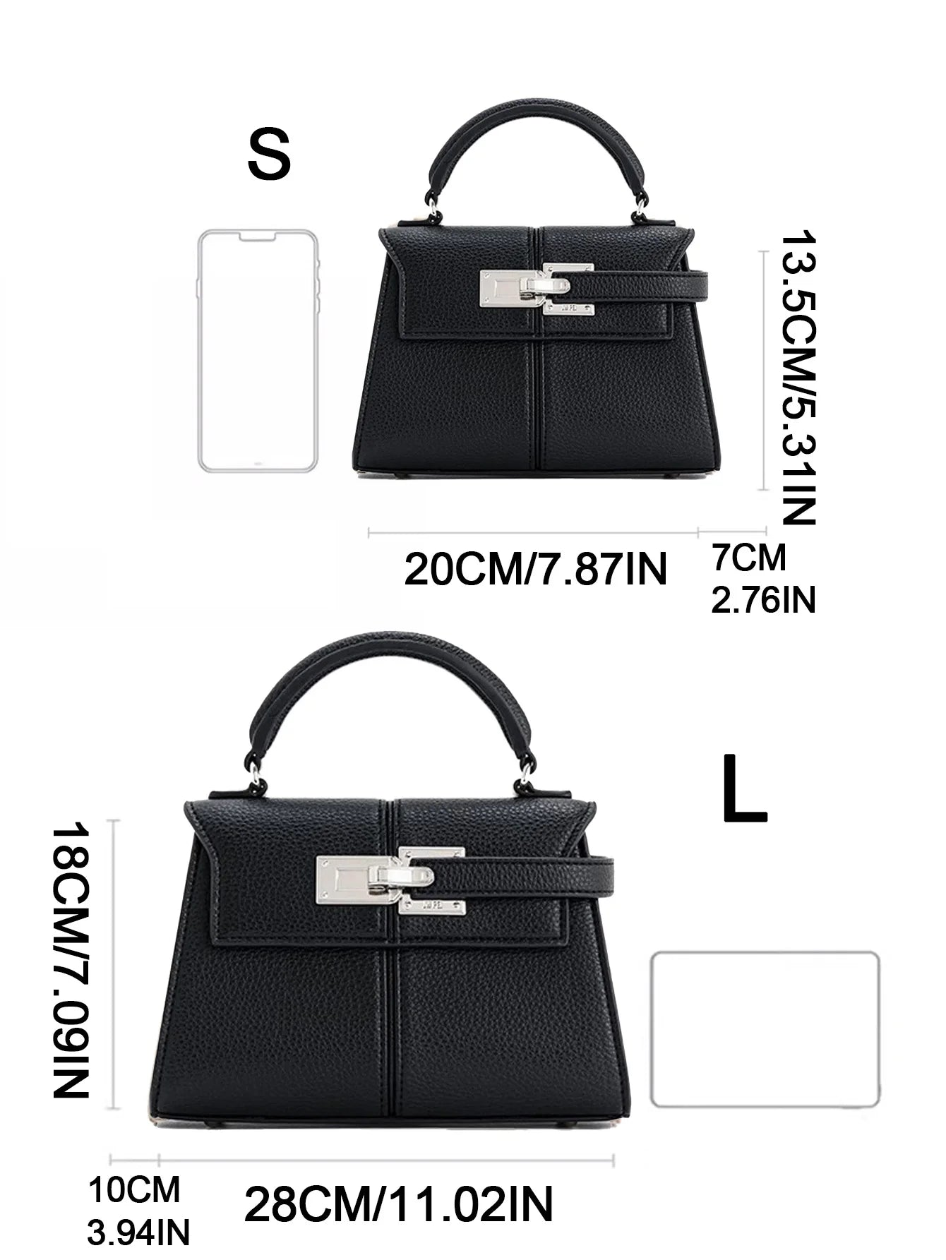Trapezoidal bag new leather women's bag senior cross-body bag Fashion niche hand bag commuter bag