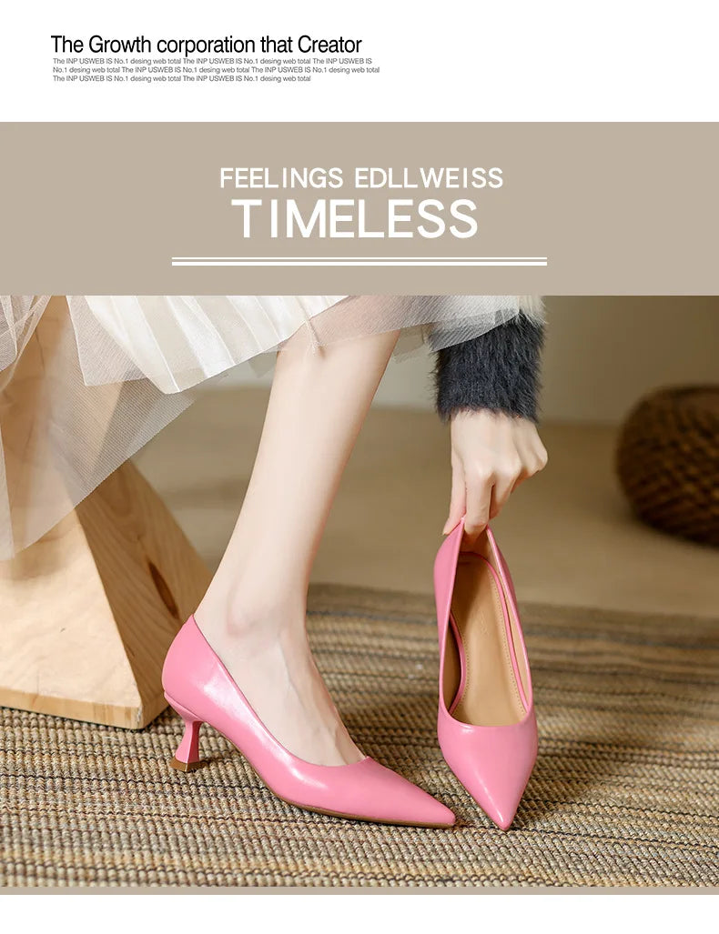 Patent Leather Fashion High Heels New Pointed Toe Pumps Elegant Woman Heeled Shoes Shallow Mouth Candy Colored Sexy Single Shoe