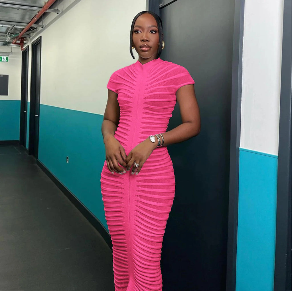 Sexy Bodycon Long Dress Women Summer Slim Fashion Short Sleeve Bandage Maxi Party Dresses Woman Skirt Elegant Vestidos
