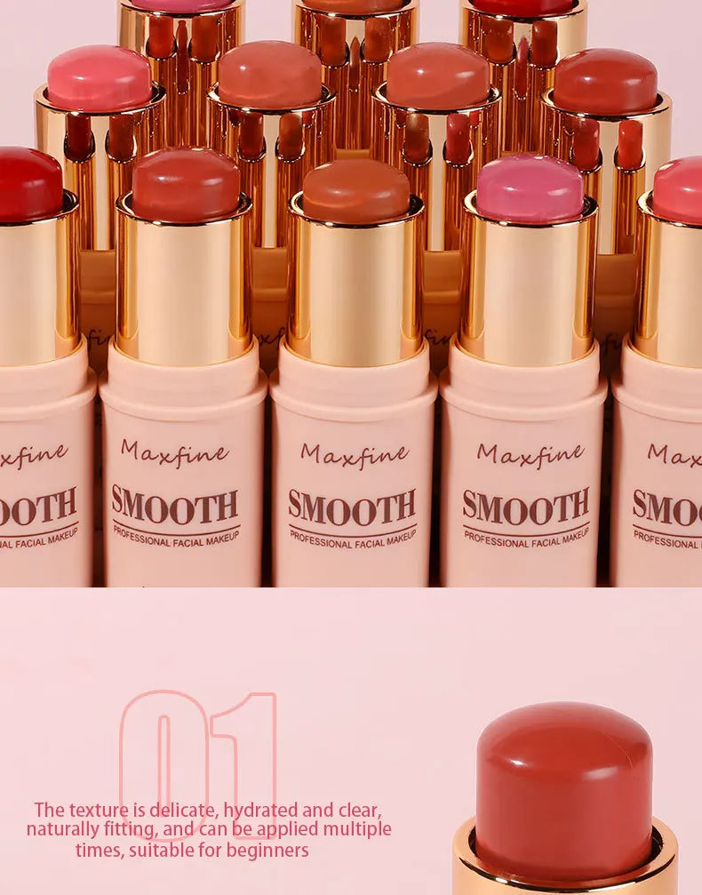Facial Powder Blusher Stick Cream Shadow Highlight Repair Monochrome Expansion Color Shrink Red Rouge Concealer