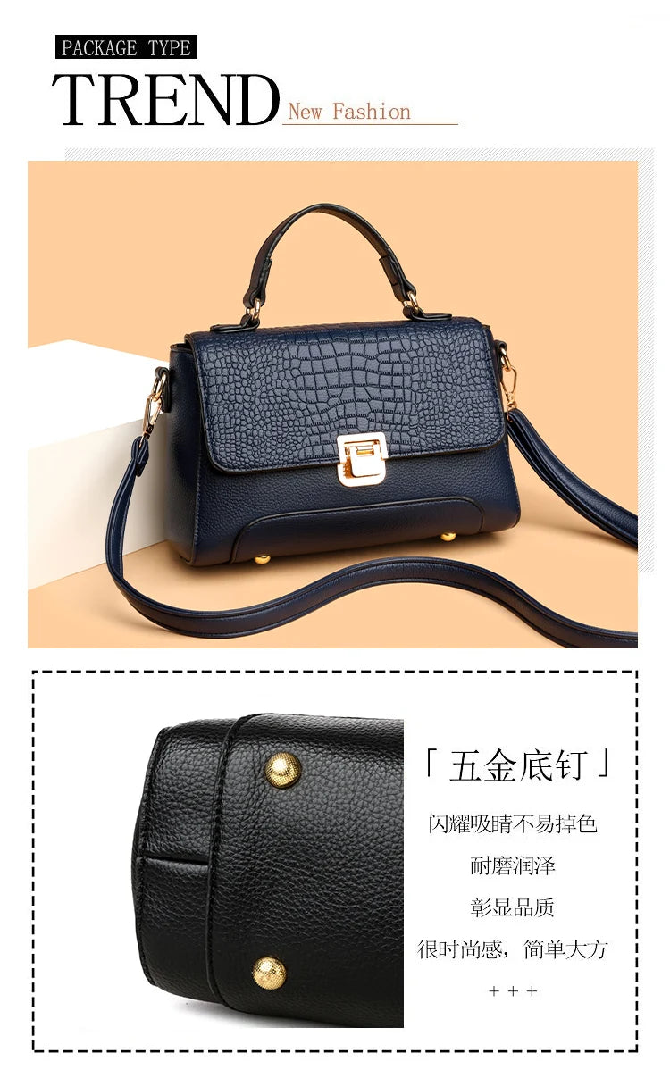 Brand Luxury Large Capacity Multilayer Shoulder Messenger Bag Women High Quality Leather Handbag Design Female Crossbody Tote