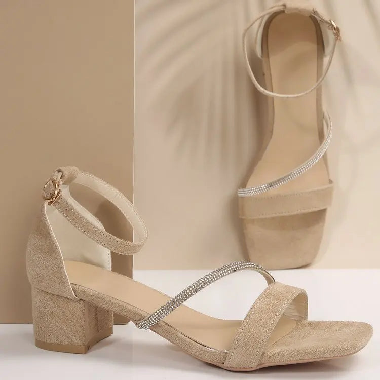 Summer Hot Selling Comfortable Elegant Sexy High-heeled Sandals Fashionable New Style Square Toe Anti Slip Casual Sandals Women