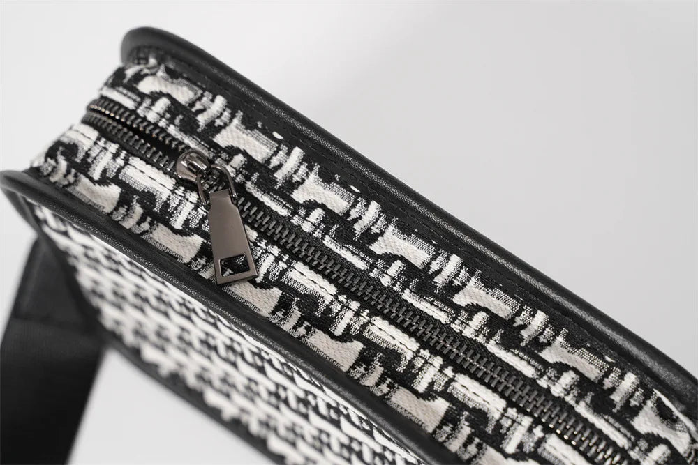 Fashion Men's Crossbody Bag Brand Designer Jacquard Canvas Crossbody Shoulder Bags For Men Small Square Shoulder Messenger Bag