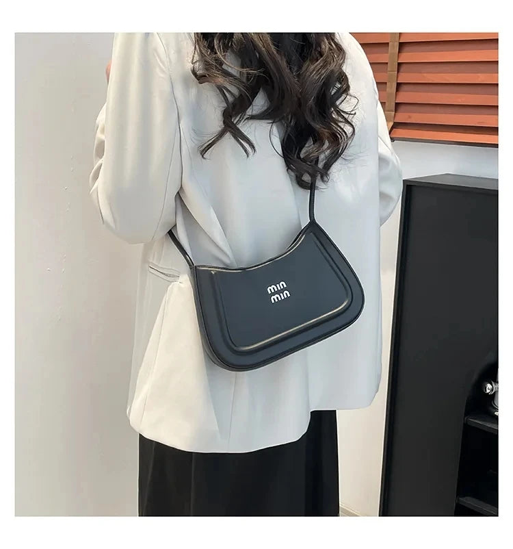 2025 Summer Trendy Shoulder Bag for Women, Elegant Crescent Crossbody Purse, Office Commuter Bag, Luxury Texture