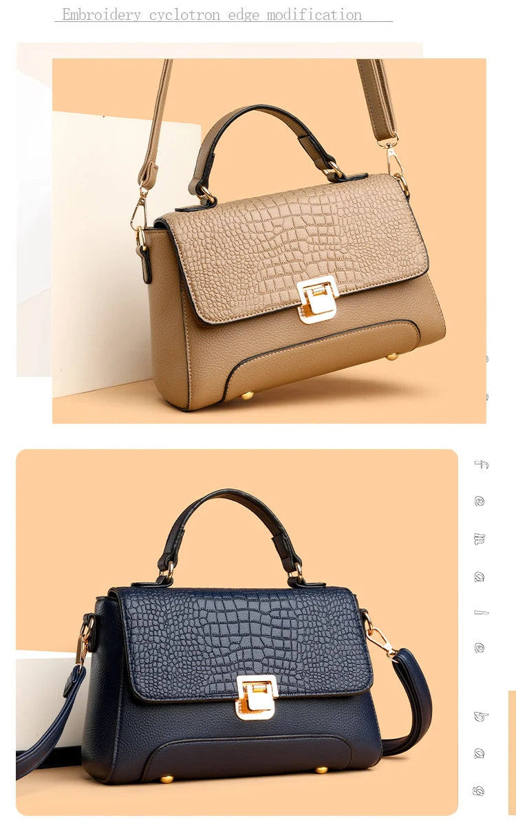 Brand Luxury Large Capacity Multilayer Shoulder Messenger Bag Women High Quality Leather Handbag Design Female Crossbody Tote