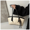 PU Leather Shoulder Bag for Women Y2K Trend 2025 Fashion Girls Handbags Large Capacity Female Crossbody Bag Retro Tote Bag