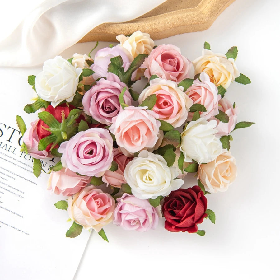 10PCS Of Artificial Plants DIY Home Decor Valentine' Decoration Wedding Party Garden Rose Arch Silk Bridal Accessorise Clearance