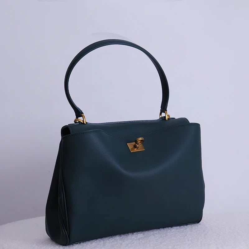 Tote bag Fashion high-end leather large capacity hand-held shoulder bag Underarm bag