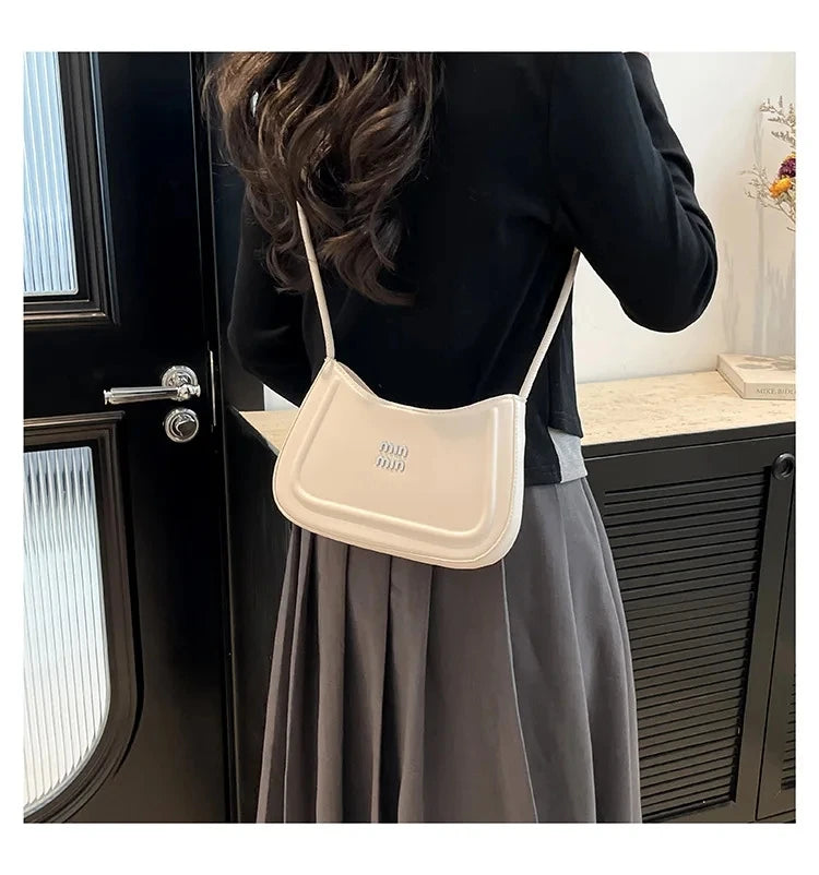 2025 Summer Trendy Shoulder Bag for Women, Elegant Crescent Crossbody Purse, Office Commuter Bag, Luxury Texture