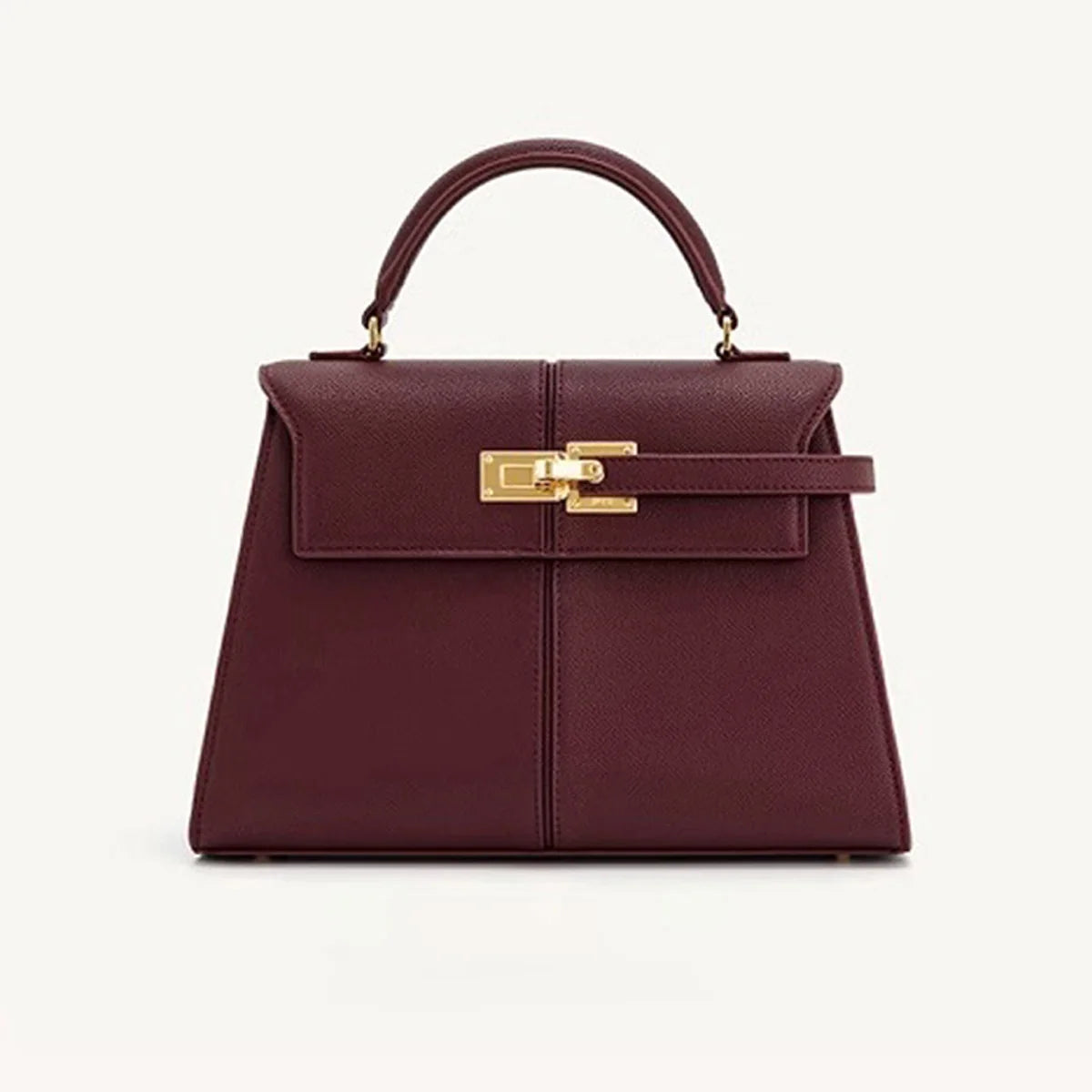 Trapezoidal bag new leather women's bag senior cross-body bag Fashion niche hand bag commuter bag