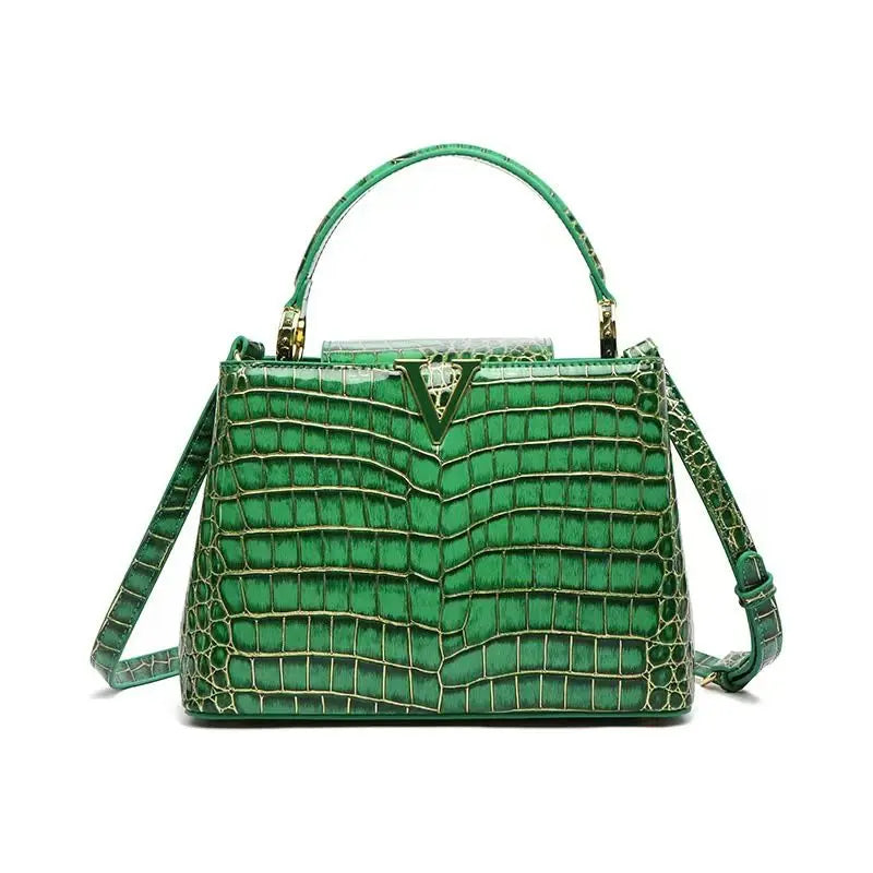Luxury Designer Brand bolsa feminina  High-quality сумка Leather Crocodile Print Shoulder Handbags for Women 가방 Hot Sell