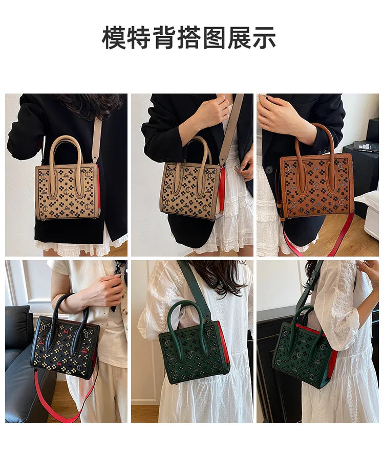 Vintage Hollow Out Tote Bag, Large Capacity Shopping Bag, Women's Versatile Shoulder & Crossbody Bag, Fashionable Retro Design