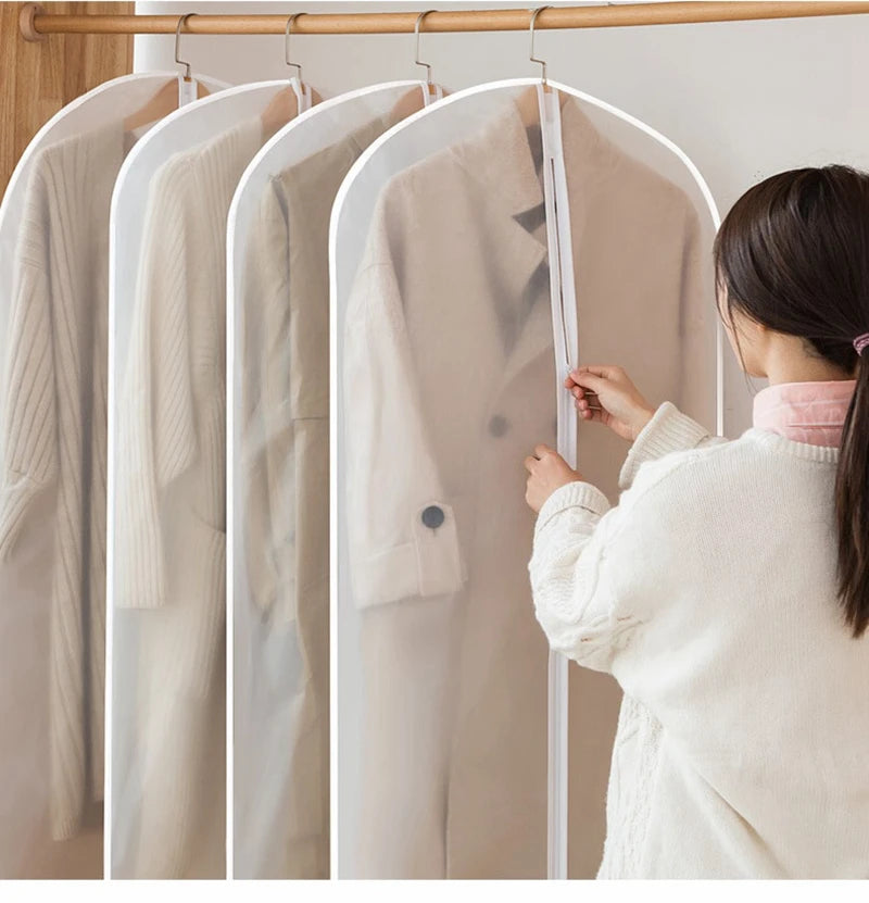 Clothes Hanging Dust cover wedding Dress Cover Suit Coat Storage Bag Garment bags Organizer Wardrobe Hanging Clothing Organizers