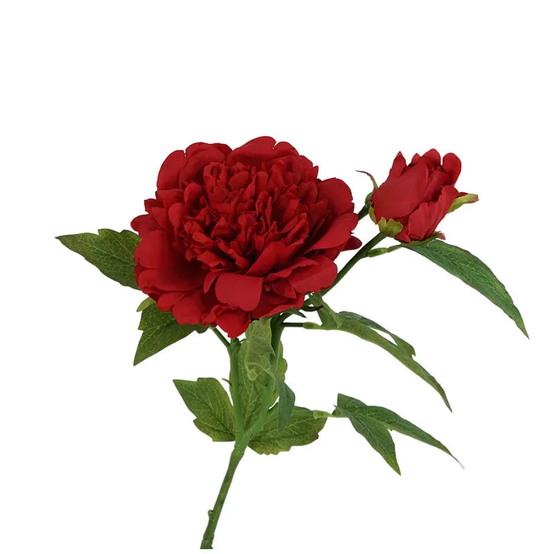 2 Heads Artificial Flowers Moisturizing Peony Real Touch Fake Flowers Luxury Home Decor Party Wedding Flower Arrangement Peonies