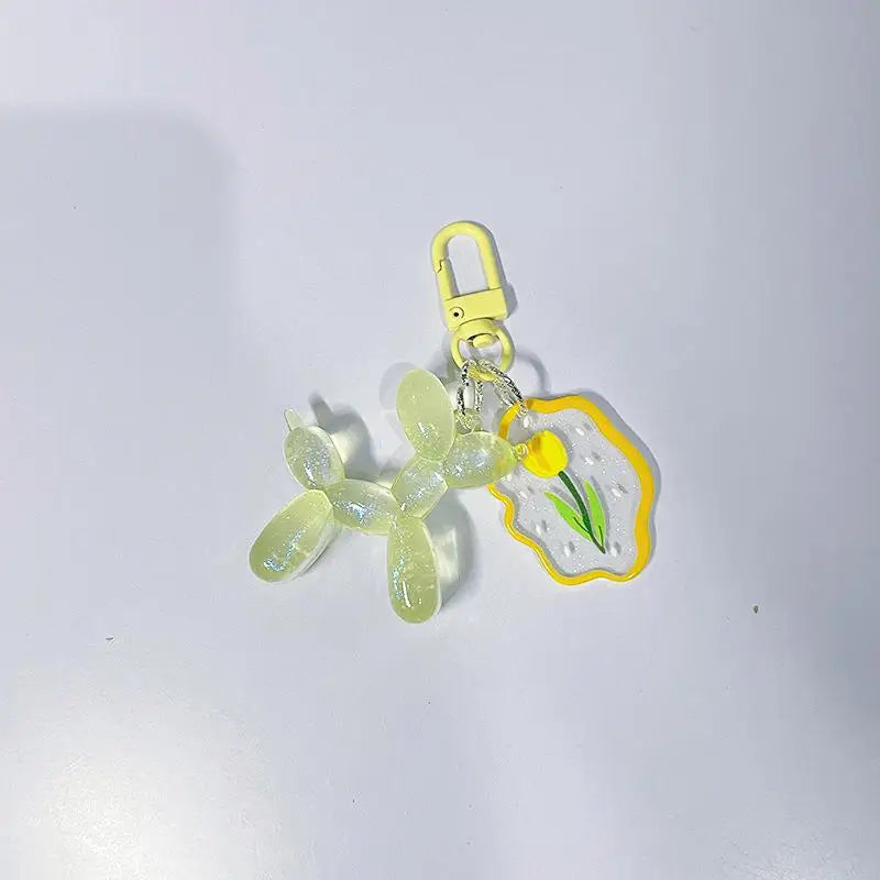 Balloon Dog Luminous Keychain Balloon Dog Glow At Night Pewndant Keyring Accessories Backpack Bags Pendant Kawaii Things Y2K New