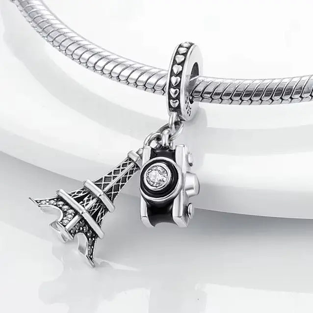 925 Sterling Silver Charms Bead Dangle Airplane Luggage Passport Travel Charms Fit Original Charms Bracelet Jewelry Gift