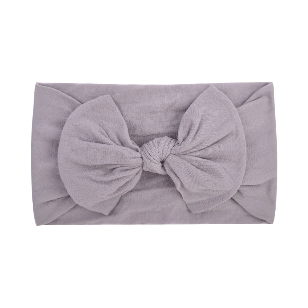 48 colors Baby Bowknot Hairband Broadside Headband Kids Girls Boutique Elastic Protect Turban Headwear Baby Hair Accessories