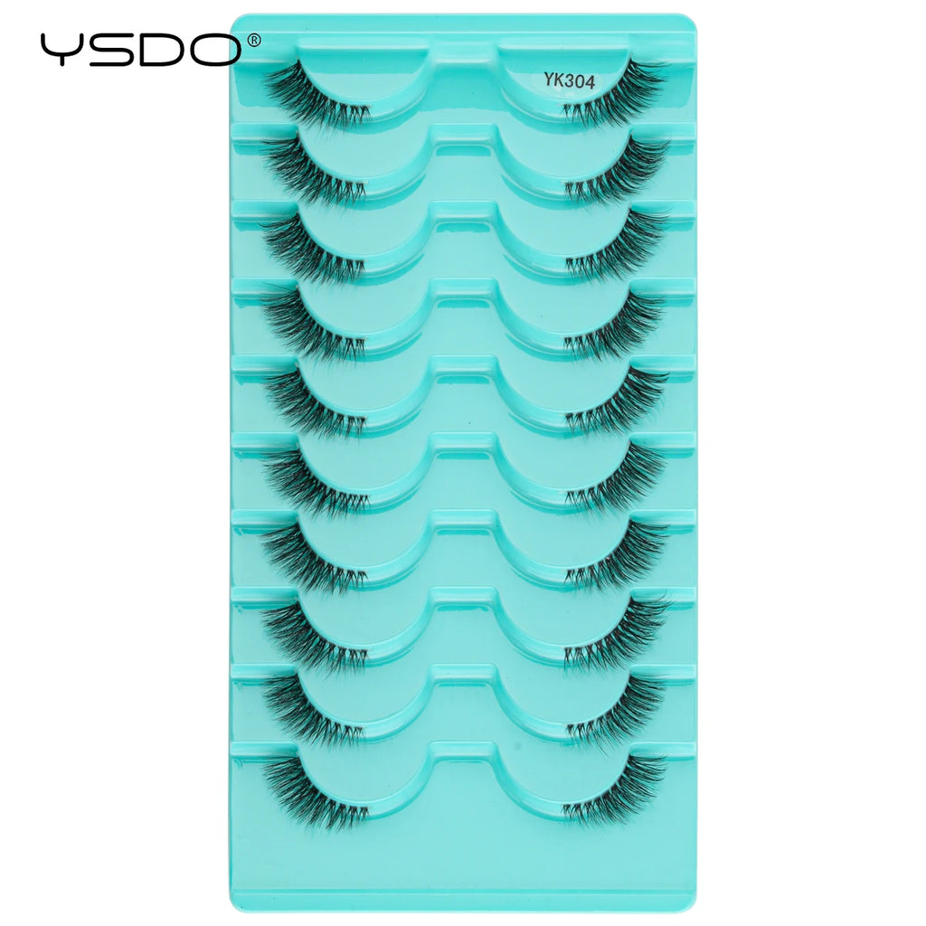 YSDO Natural False Eyelashes 3/6/10 Pairs Wispy Faux 3D Mink Lashes Reusable Fluffy Cat Fake Lashes Extension Makeup Tool Cílios