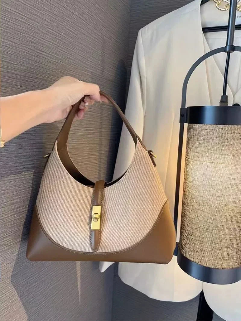 Fashion Women Handbag New Large Capacity Patchwork Crossbody Bag Multifunctional Commuting Shoulder Bag Designer Bag Dinner Bag